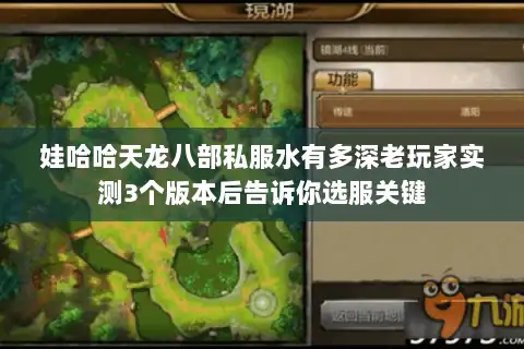 娃哈哈天龙八部私服水有多深老玩家实测3个版本后告诉你选服关键