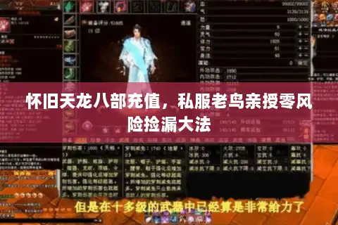怀旧天龙八部充值，私服老鸟亲授零风险捡漏大法