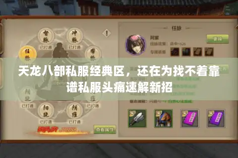 天龙八部私服经典区，还在为找不着靠谱私服头痛速解新招