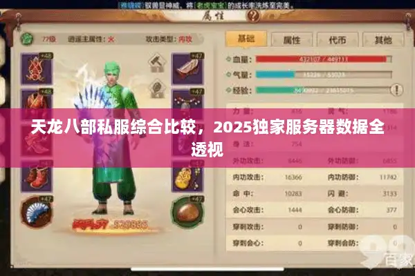 天龙八部私服综合比较，2025独家服务器数据全透视