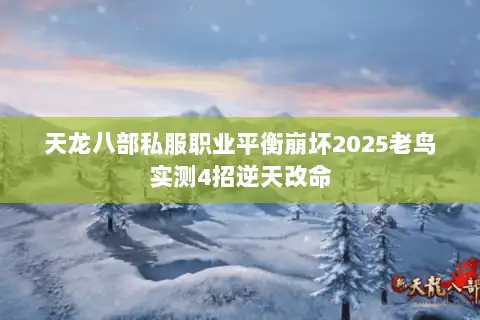 天龙八部私服职业平衡崩坏2025老鸟实测4招逆天改命