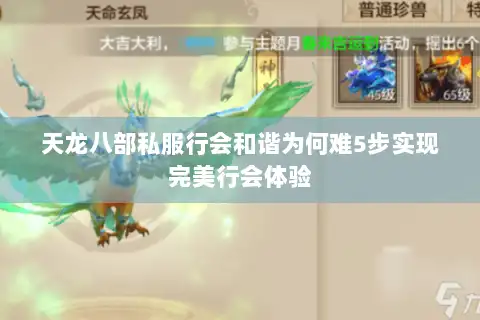 天龙八部私服行会和谐为何难5步实现完美行会体验 天龙八部私服行会和谐为何难5步实现完美行会体验