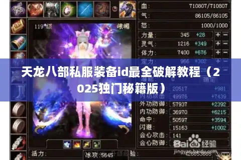 天龙八部私服装备id最全破解教程(2025独门秘籍版) 天龙八部私服装备id最全破解教程(2025独门秘籍版)