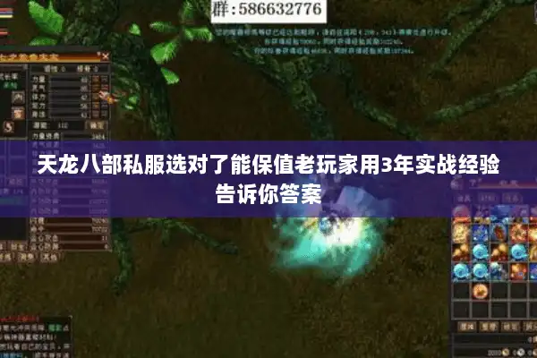 天龙八部私服选对了能保值老玩家用3年实战经验告诉你答案