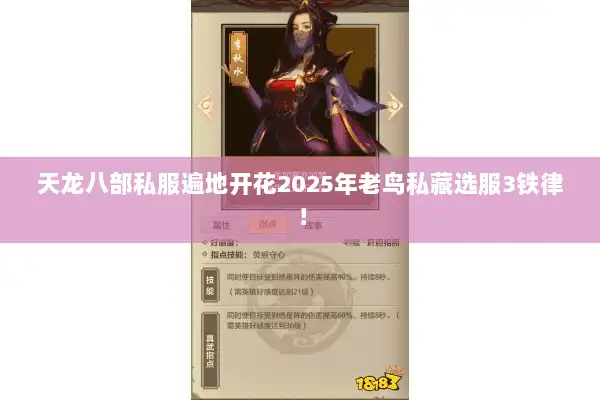 天龙八部私服遍地开花2025年老鸟私藏选服3铁律！