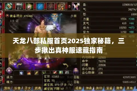 天龙八部私服首页2025独家秘籍,三步揪出真神服速藏指南 天龙八部私服首页2025独家秘籍,三步揪出真神服速藏指南