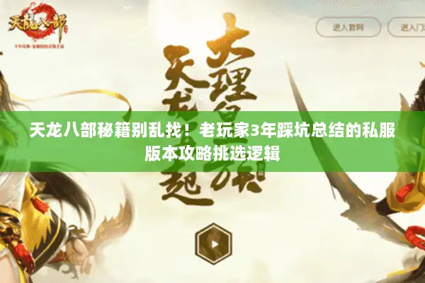 天龙八部秘籍别乱找！老玩家3年踩坑总结的私服版本攻略挑选逻辑