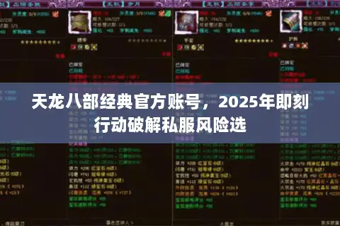 天龙八部经典官方账号，2025年即刻行动破解私服风险选