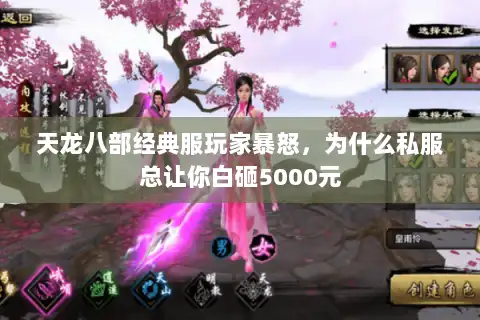 天龙八部经典服玩家暴怒，为什么私服总让你白砸5000元