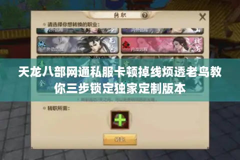天龙八部网通私服卡顿掉线烦透老鸟教你三步锁定独家定制版本