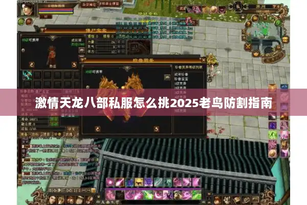 激情天龙八部私服怎么挑2025老鸟防割指南