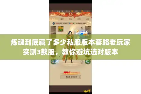 炼魂到底藏了多少私服版本套路老玩家实测3款服，教你避坑选对版本
