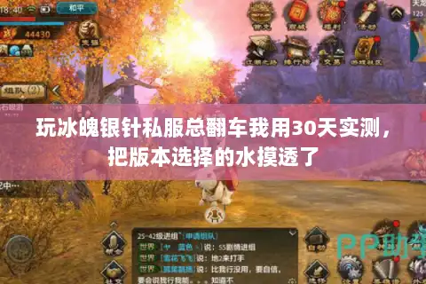 玩冰魄银针私服总翻车我用30天实测，把版本选择的水摸透了