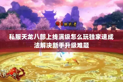 私服天龙八部上线满级怎么玩独家速成法解决新手升级难题 私服天龙八部上线满级怎么玩独家速成法解决新手升级难题