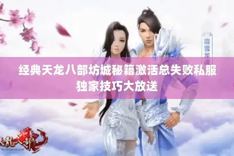 经典天龙八部坊城秘籍激活总失败私服独家技巧大放送