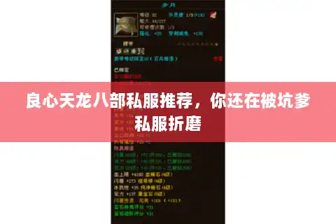 良心天龙八部私服推荐，你还在被坑爹私服折磨