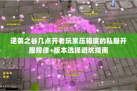 逆袭之谷几点开老玩家压箱底的私服开服规律+版本选择避坑指南 逆袭之谷几点开老玩家压箱底的私服开服规律+版本选择避坑指南
