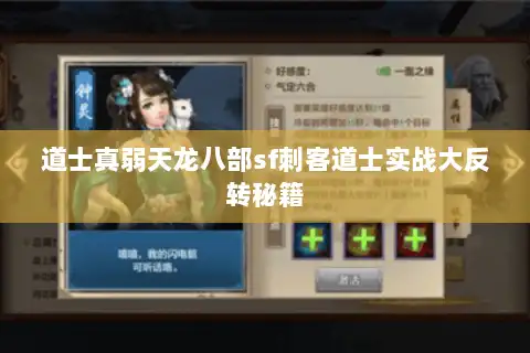 道士真弱天龙八部sf刺客道士实战大反转秘籍