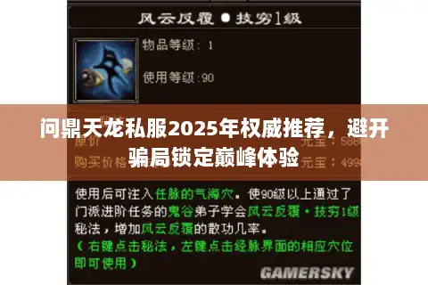 问鼎天龙私服2025年权威推荐，避开骗局锁定巅峰体验