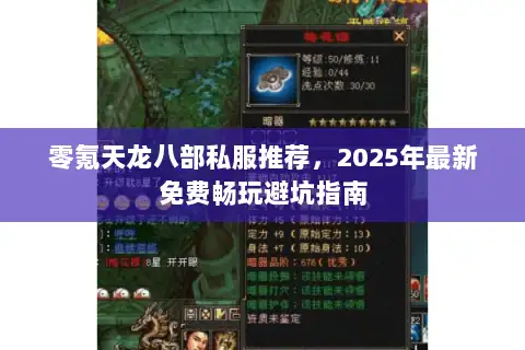 零氪天龙八部私服推荐,2025年最新免费畅玩避坑指南 零氪天龙八部私服推荐,2025年最新免费畅玩避坑指南