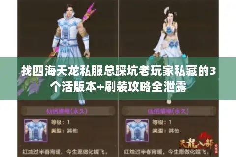 找四海天龙私服总踩坑老玩家私藏的3个活版本+刷装攻略全泄露
