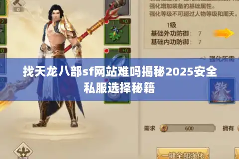 找天龙八部sf网站难吗揭秘2025安全私服选择秘籍