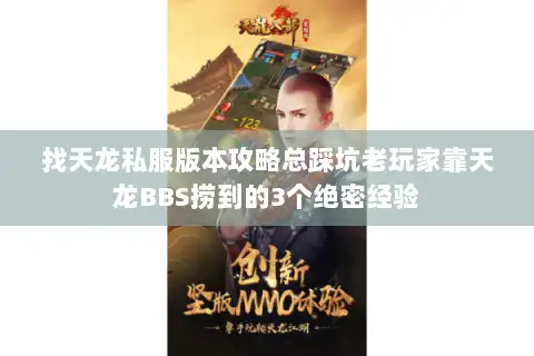 找天龙私服版本攻略总踩坑老玩家靠天龙BBS捞到的3个绝密经验