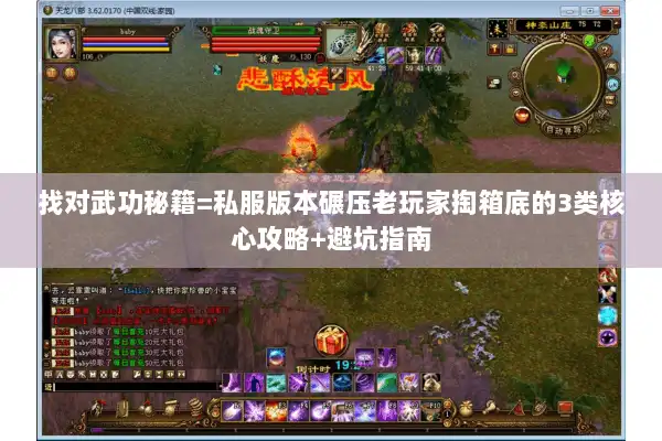 找对武功秘籍=私服版本碾压老玩家掏箱底的3类核心攻略+避坑指南
