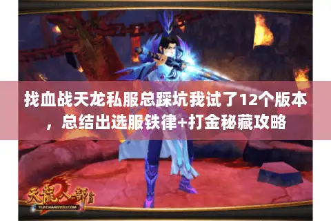 找血战天龙私服总踩坑我试了12个版本，总结出选服铁律+打金秘藏攻略