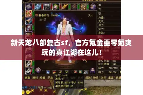 新天龙八部复古sf，官方氪金重零氪爽玩的真江湖在这儿！