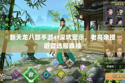 新天龙八部手游sf深坑警示,老鸟亲授避雷选服真经 新天龙八部手游sf深坑警示,老鸟亲授避雷选服真经