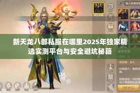 新天龙八部私服在哪里2025年独家精选实测平台与安全避坑秘籍