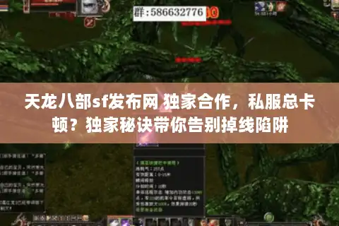 天龙八部sf发布网 独家合作,私服总卡顿?独家秘诀带你告别掉线陷阱 天龙八部sf发布网 独家合作,私服总卡顿?独家秘诀带你告别掉线陷阱