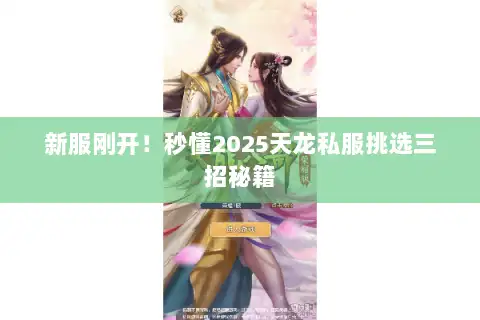 新服刚开！秒懂2025天龙私服挑选三招秘籍