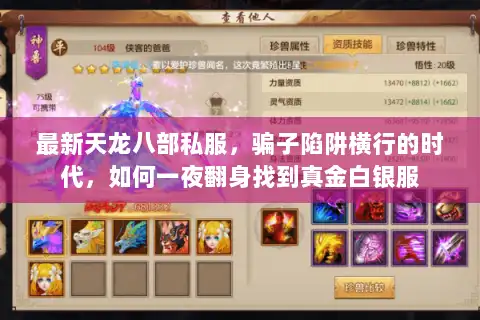 最新天龙八部私服，骗子陷阱横行的时代，如何一夜翻身找到真金白银服