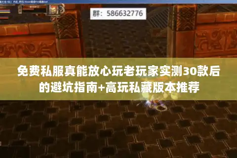 免费私服真能放心玩老玩家实测30款后的避坑指南+高玩私藏版本推荐