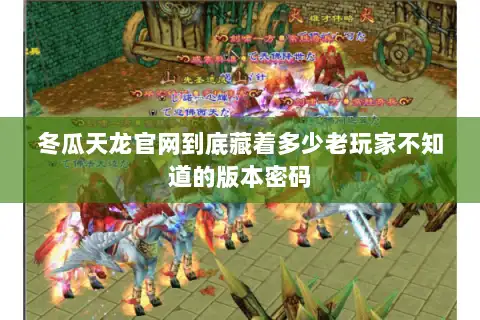 冬瓜天龙官网到底藏着多少老玩家不知道的版本密码