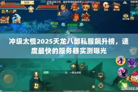 冲级太慢2025天龙八部私服飙升榜，速度最快的服务器实测曝光