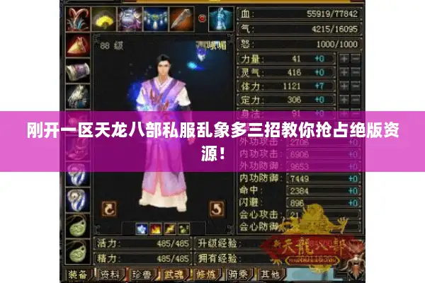 刚开一区天龙八部私服乱象多三招教你抢占绝版资源！