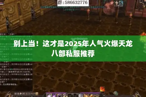 别上当！这才是2025年人气火爆天龙八部私服推荐