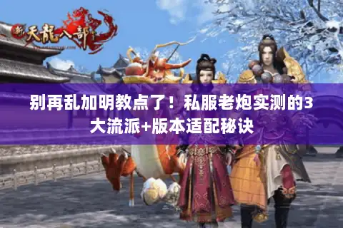 别再乱加明教点了！私服老炮实测的3大流派+版本适配秘诀