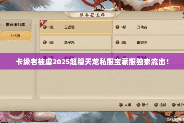 卡级老被虐2025超稳天龙私服宝藏服独家流出！