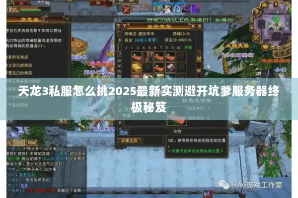天龙3私服怎么挑2025最新实测避开坑爹服务器终极秘笈