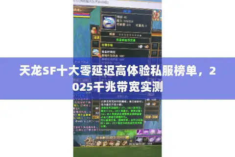 天龙SF十大零延迟高体验私服榜单，2025千兆带宽实测