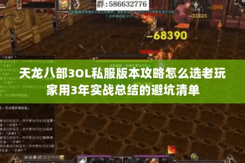 天龙八部3OL私服版本攻略怎么选老玩家用3年实战总结的避坑清单