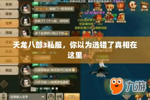 天龙八部3私服，你以为选错了真相在这里