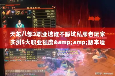 天龙八部3职业选谁不踩坑私服老玩家实测5大职业强度&amp;版本适配指南