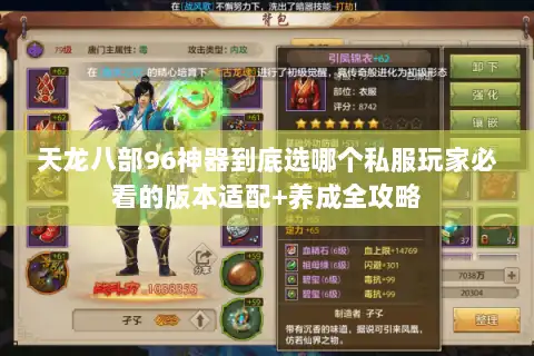 天龙八部96神器到底选哪个私服玩家必看的版本适配+养成全攻略