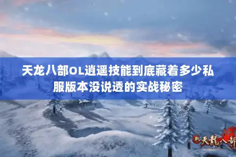 天龙八部OL逍遥技能到底藏着多少私服版本没说透的实战秘密 天龙八部OL逍遥技能到底藏着多少私服版本没说透的实战秘密