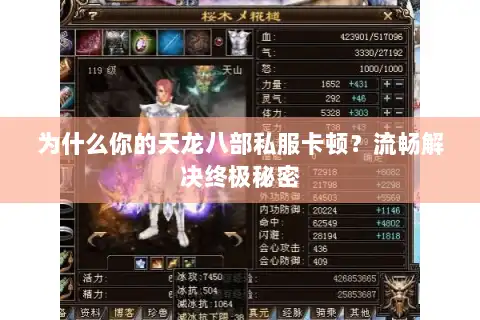 为什么你的天龙八部私服卡顿？流畅解决终极秘密